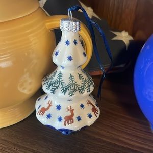 Polish pottery tree ornament